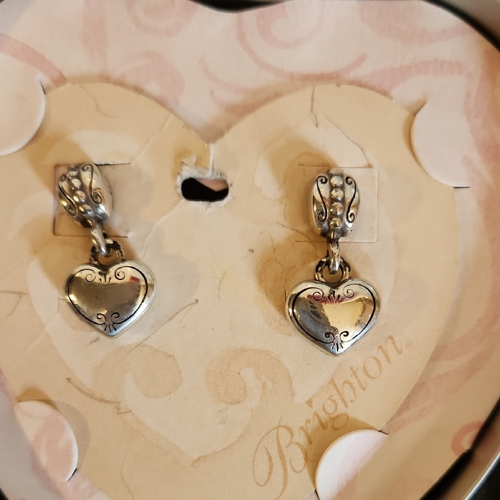Brighton Silver Heart Earrings